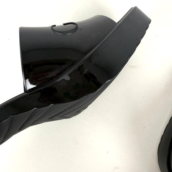 GUCCI Rubber Black Platform Slide Sandals 36, 6 - Picture 12 of 14